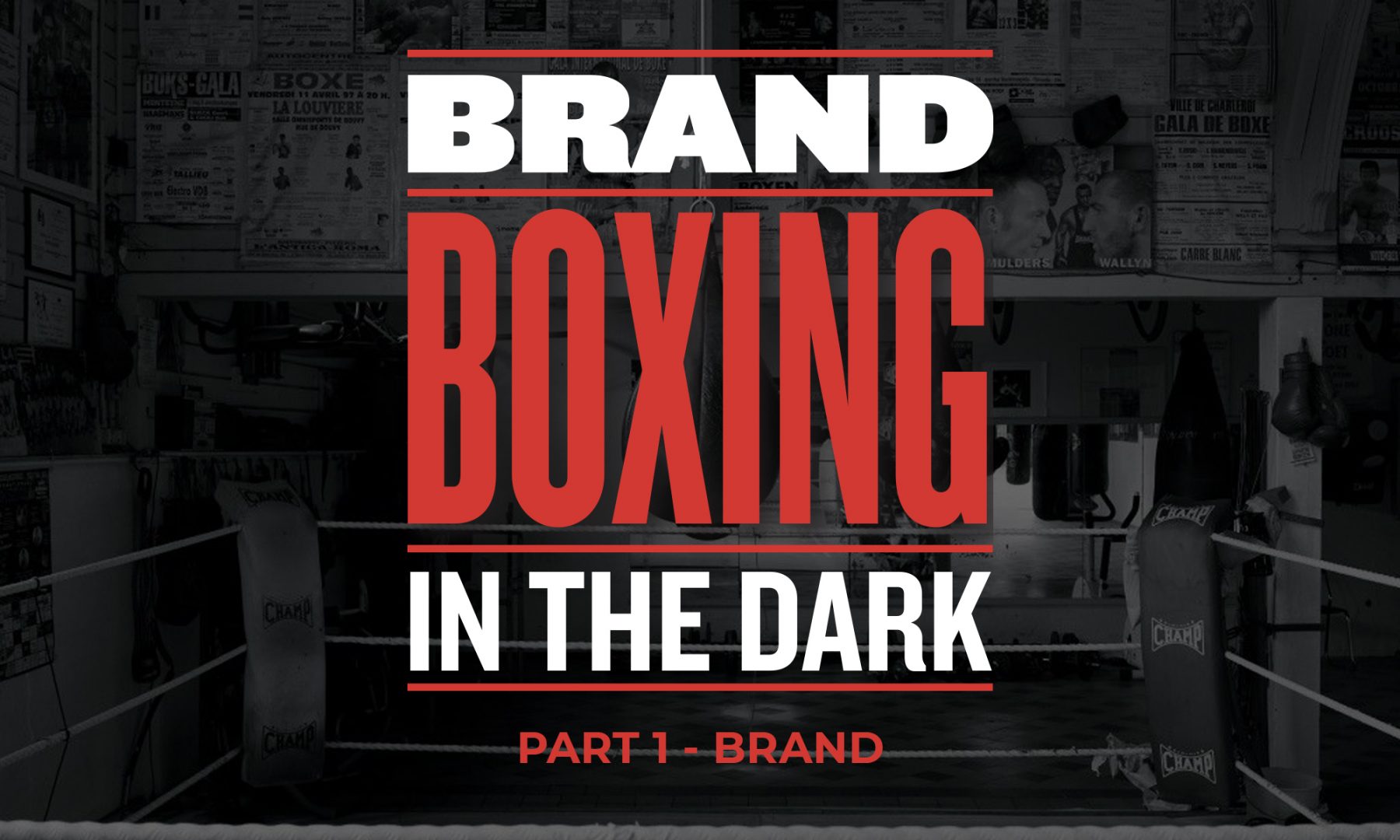 Our new series exploring a concept we call Brand Boxing in the Dark. Most businesses we see have NO IDEA about their own brand or the ecosystem they are operating and 'fighting' in. How can you get ahead when you have zero clarity about what to do. This series explores four parts to look to get you started. Part 1 is understanding your own brand.