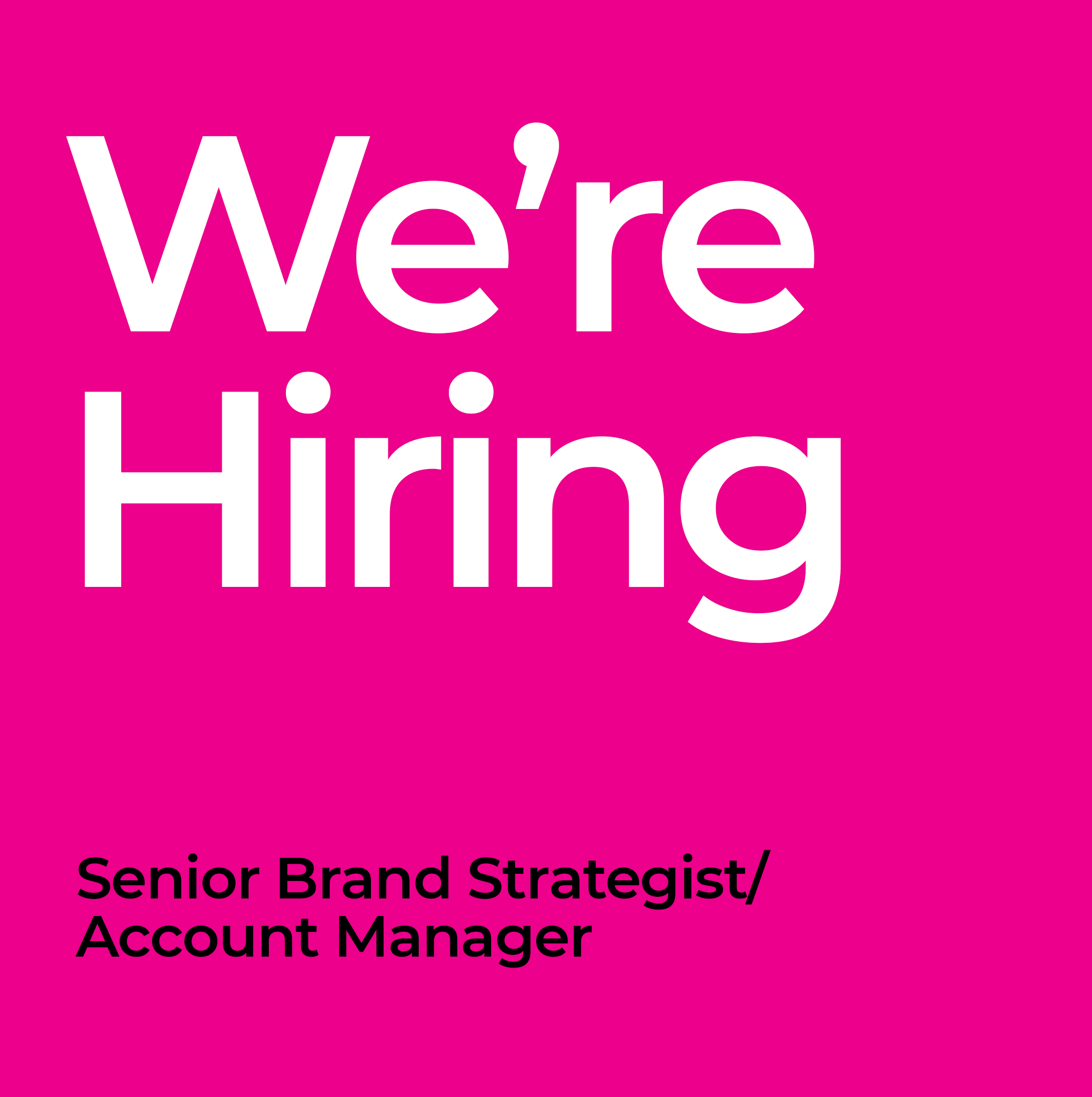 Rebrand is hiring a Brand Strategist for Auckland