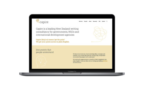 Capire - website page design