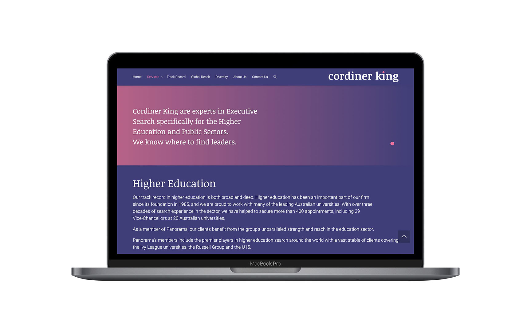 Cordiner King - Website design