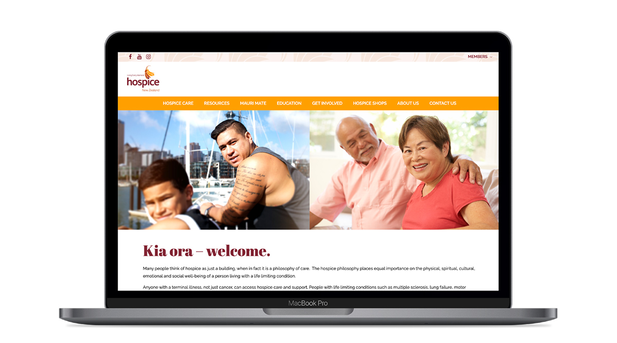 Hospice New Zealand website design