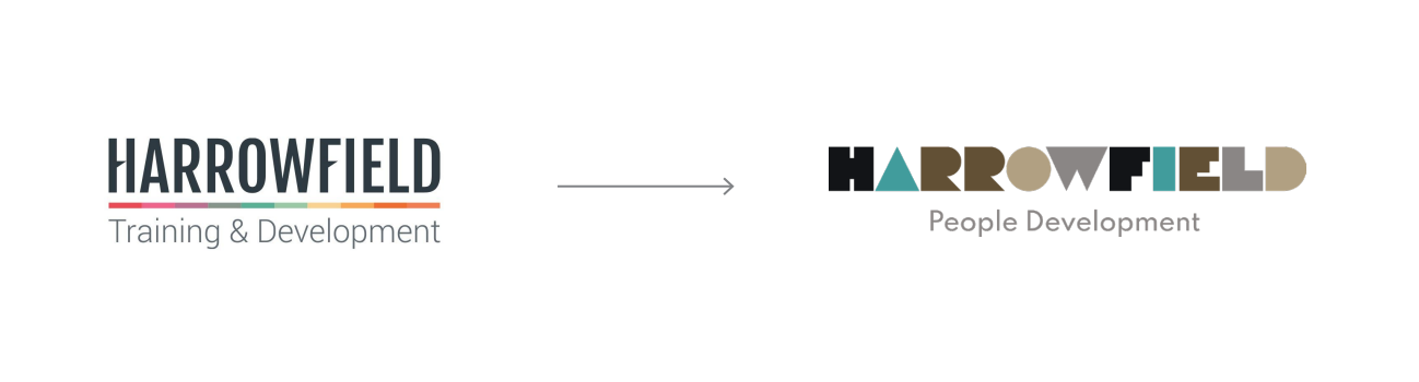 Harrowfield logo transformation