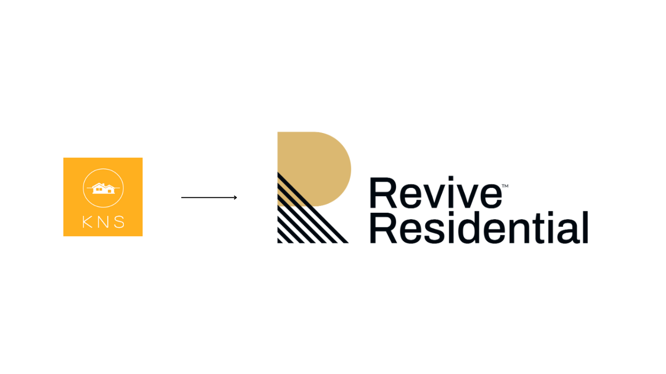 Before/after Revive Residential logo
