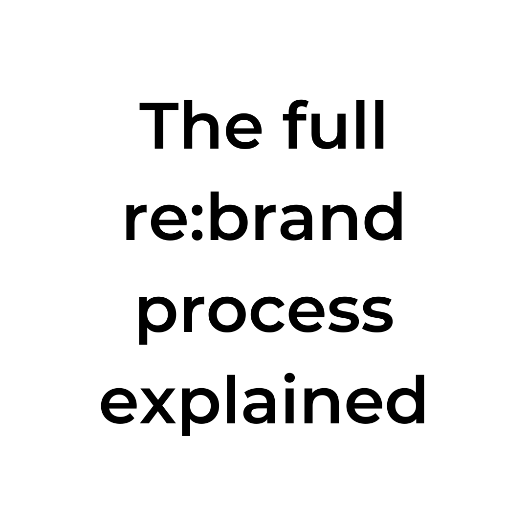 What does the re:brand process looks like? Well, we split it into 4 or 5 stages. Find out more about the whole process in this quick video.