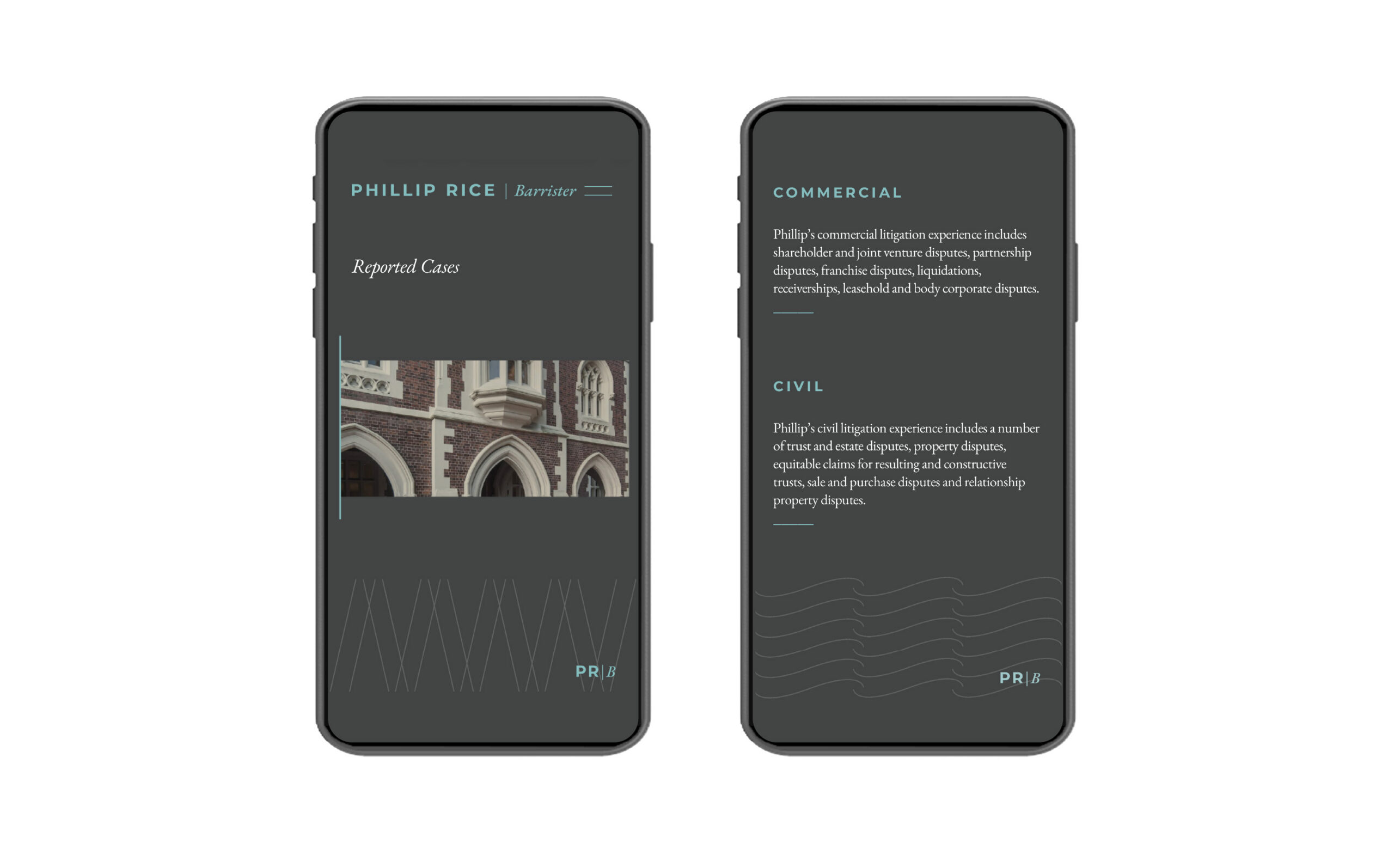 Phillip Rice Website for mobile